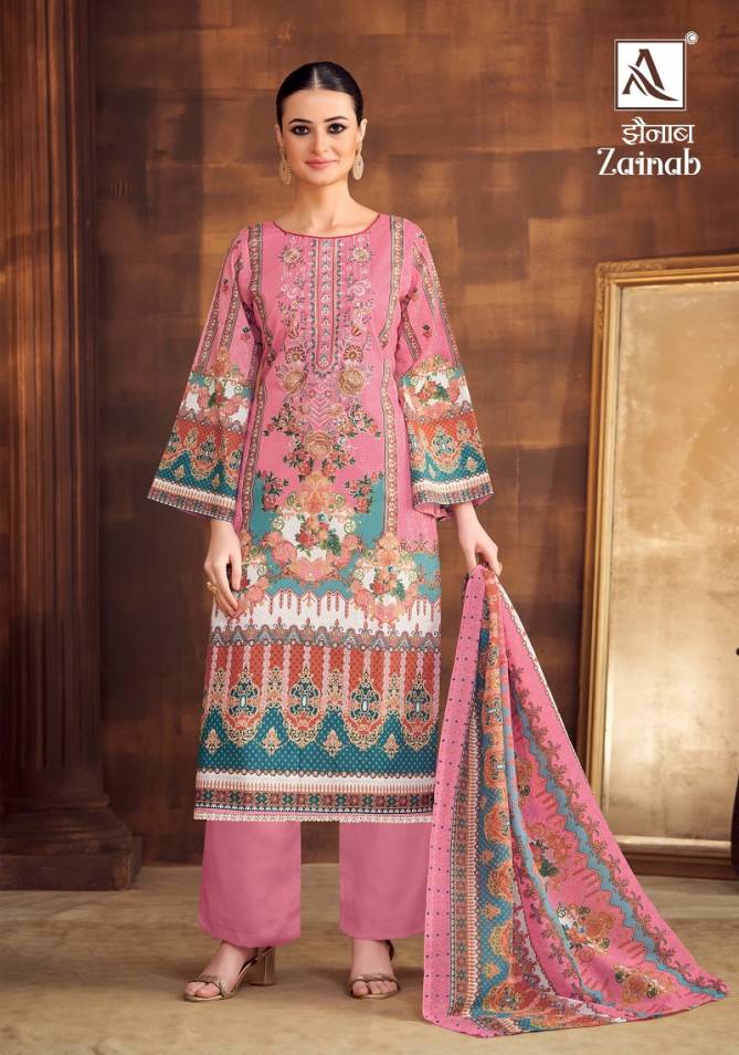 Zainab By Alok Cambric Cotton Pakistani Dress Material Wholesale Shop In Surat
